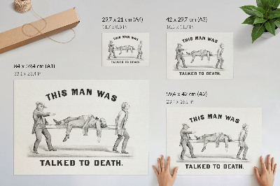 Kunstdruck poster Dieser Mann wurde zu Tode geredet (1873), Archivillustration