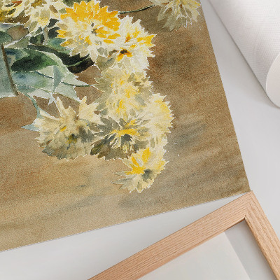 Poster kunstdruck Vase mit gelben Blumen (1915) von Hannah Borger Overbeck