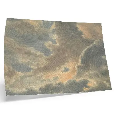 Kunstdruck mit Wolkenmotiv in Grau- und Beigetönen