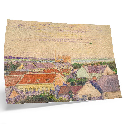 Poster Stadtansicht von Egon Schiele, Illustration
