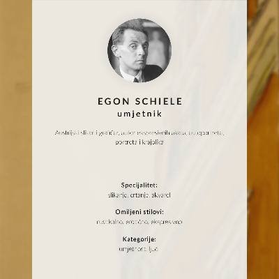 Poster Stadtansicht von Egon Schiele, Illustration