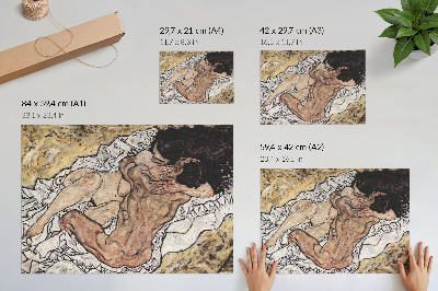 Kunstdruck poster Die Umarmung (1917) von Egon Schiele