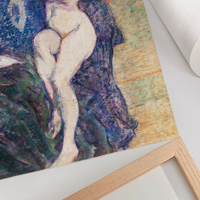 Poster kunstdruck Nackte Frau, die ihre Brüste zeigt, erotische Vintage-Kunst von Henri de Toulouse-Lautrec