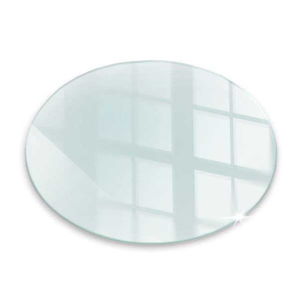 Runder Kaminmantel transparent
