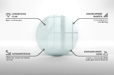 Runder Kaminmantel transparent