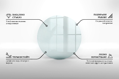 Runder Kaminmantel transparent