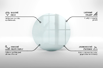 Runder Kaminmantel transparent