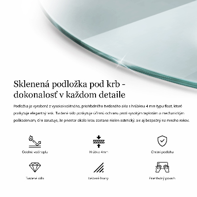 Runder Kaminmantel transparent