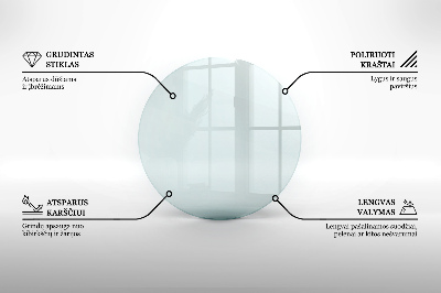 Runder Kaminmantel transparent