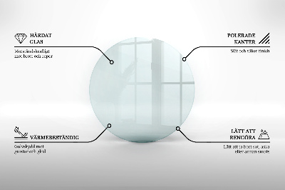 Runder Kaminmantel transparent