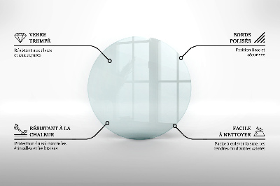 Runder Kaminmantel transparent