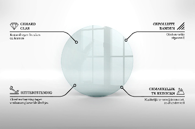 Runder Kaminmantel transparent