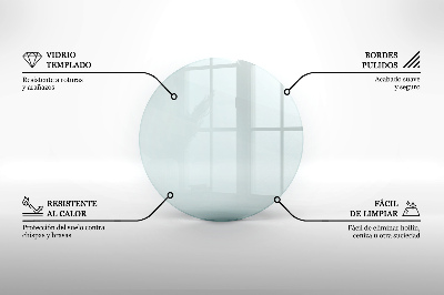 Runder Kaminmantel transparent