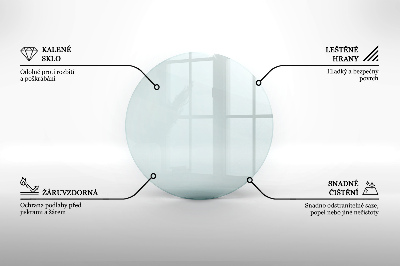 Runder Kaminmantel transparent