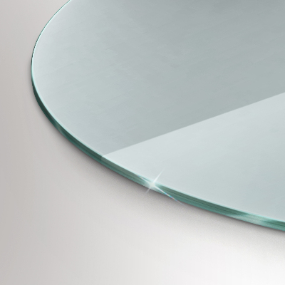 Runder Kaminmantel transparent