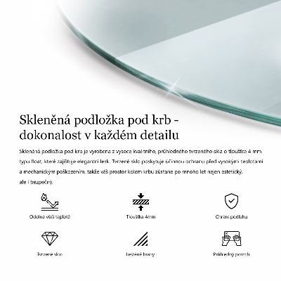 Runder Kaminmantel transparent