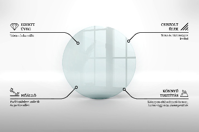 Runder Kaminmantel transparent