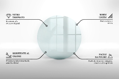 Runder Kaminmantel transparent