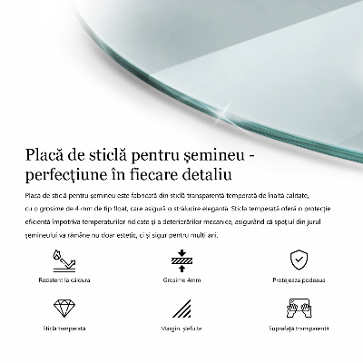 Runder Kaminmantel transparent
