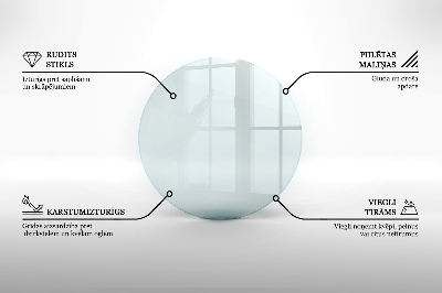 Runder Kaminmantel transparent