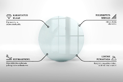 Runder Kaminmantel transparent