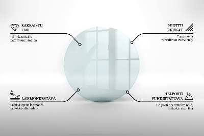 Runder Kaminmantel transparent