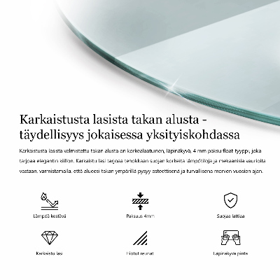 Runder Kaminmantel transparent