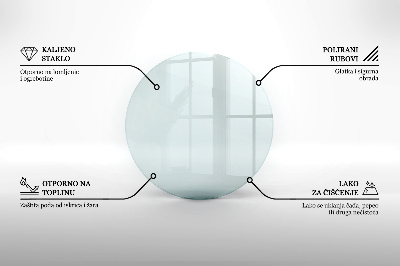 Runder Kaminmantel transparent