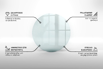 Runder Kaminmantel transparent