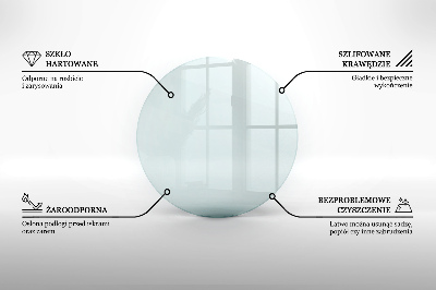 Runder Kaminmantel transparent