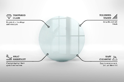 Runder Kaminmantel transparent