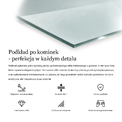 Kaminmatte transparent
