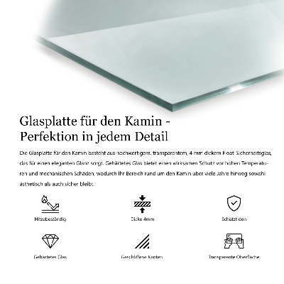 Kaminmatte transparent