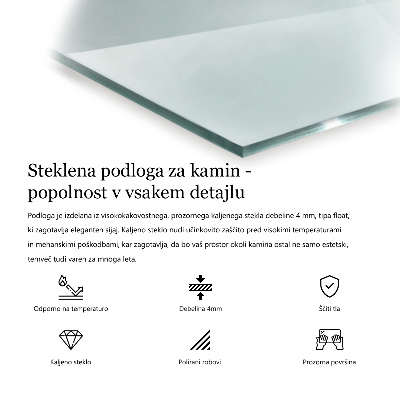 Kaminmatte transparent