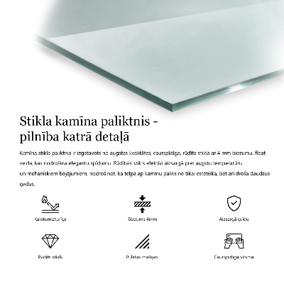 Kaminmatte transparent