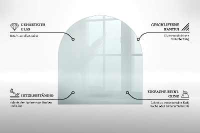 Glasplatte für Kamin transparent