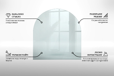 Glasplatte für Kamin transparent