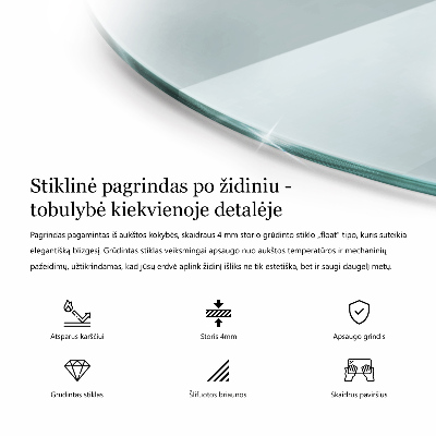 Glasplatte für Kamin transparent
