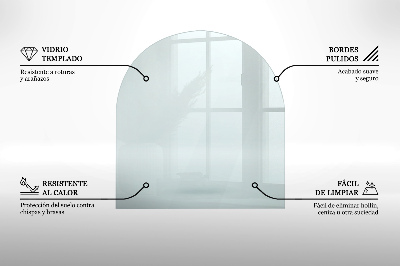 Glasplatte für Kamin transparent