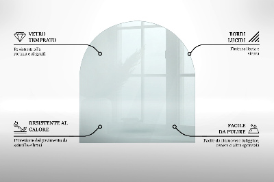 Glasplatte für Kamin transparent