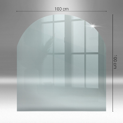 Glasplatte für Kamin transparent