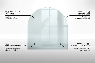 Glasplatte für Kamin transparent