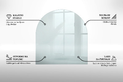 Glasplatte für Kamin transparent