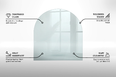 Glasplatte für Kamin transparent