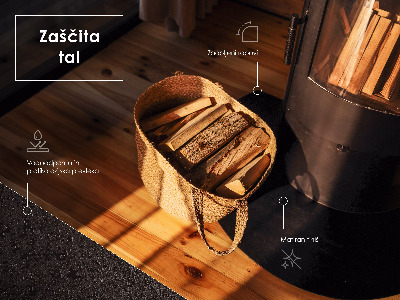 Funkenschutzplatte Kaminöfen Viertelkreis schwarze metallene