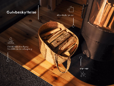 Funkenschutzplatte Kaminöfen Viertelkreis schwarze metallene