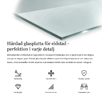 Glasplatte für Kaminöfen sechseckige transparente