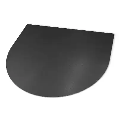 Vorlegeplatte für Kaminöfen halboval in Schwarz aus Metall