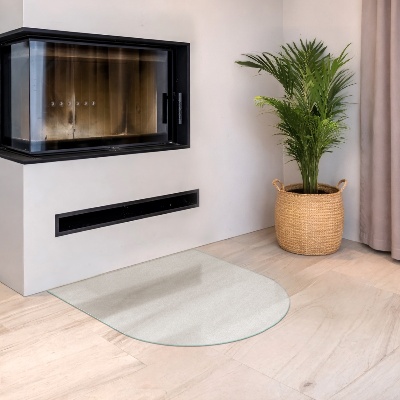 Kamin Glasplatte Semitransparente semiovale