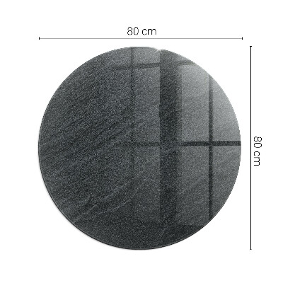 Glasplatte für Kaminöfen rund Natursteinstruktur